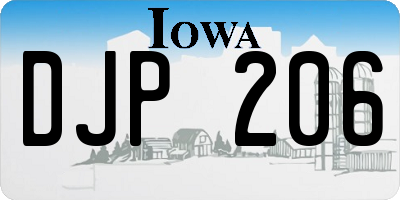 IA license plate DJP206