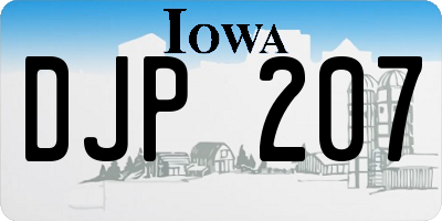 IA license plate DJP207