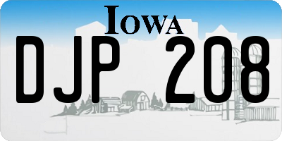 IA license plate DJP208