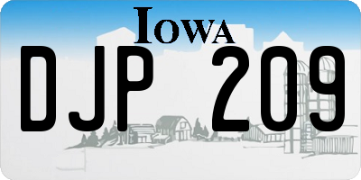 IA license plate DJP209
