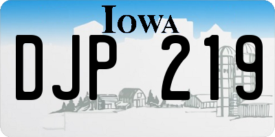 IA license plate DJP219
