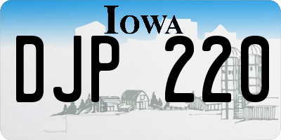 IA license plate DJP220