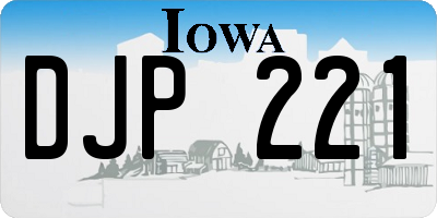 IA license plate DJP221