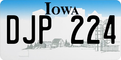 IA license plate DJP224