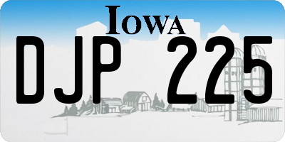 IA license plate DJP225