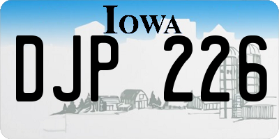 IA license plate DJP226