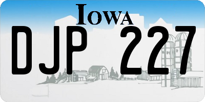 IA license plate DJP227