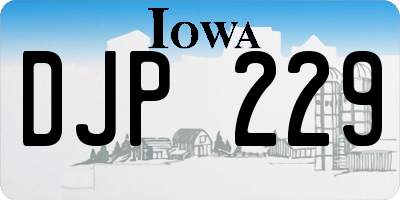 IA license plate DJP229