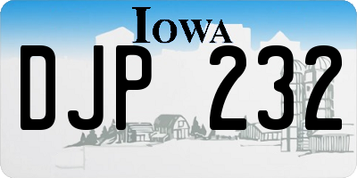 IA license plate DJP232