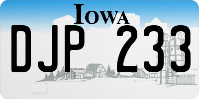 IA license plate DJP233