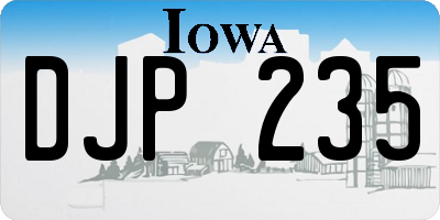 IA license plate DJP235