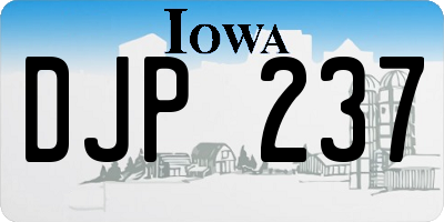 IA license plate DJP237