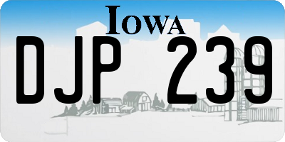 IA license plate DJP239