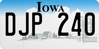 IA license plate DJP240