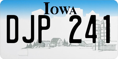 IA license plate DJP241