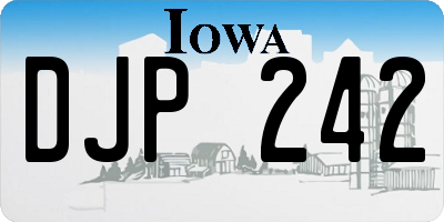IA license plate DJP242