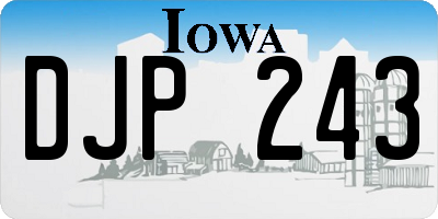 IA license plate DJP243