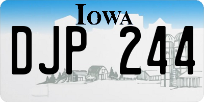IA license plate DJP244