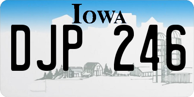 IA license plate DJP246