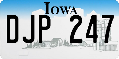 IA license plate DJP247