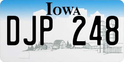 IA license plate DJP248