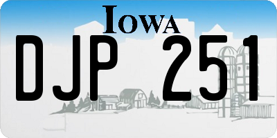 IA license plate DJP251