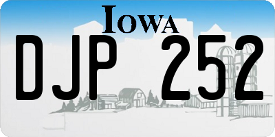 IA license plate DJP252