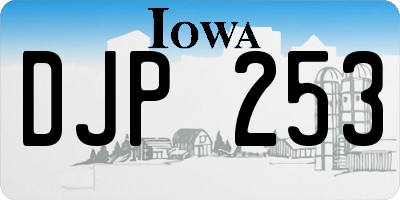 IA license plate DJP253