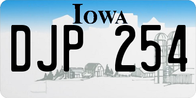 IA license plate DJP254