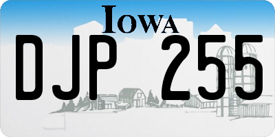 IA license plate DJP255