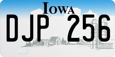 IA license plate DJP256