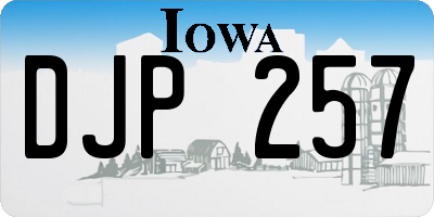 IA license plate DJP257