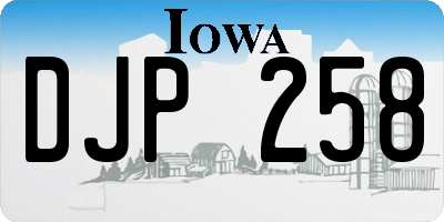 IA license plate DJP258
