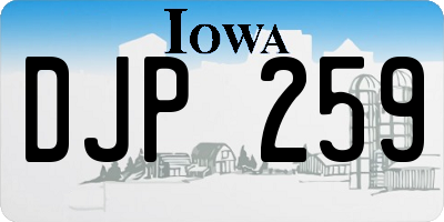 IA license plate DJP259