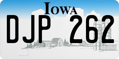 IA license plate DJP262
