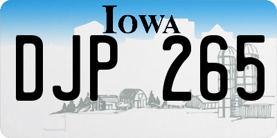 IA license plate DJP265