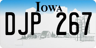 IA license plate DJP267