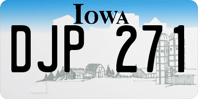 IA license plate DJP271