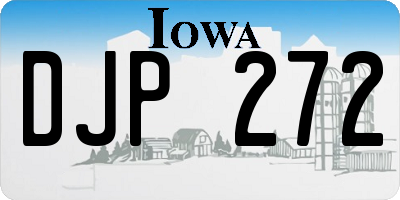 IA license plate DJP272