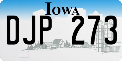 IA license plate DJP273