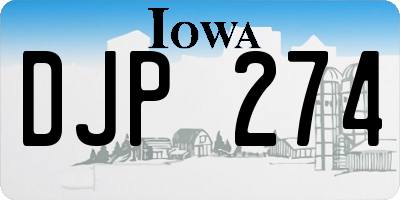 IA license plate DJP274