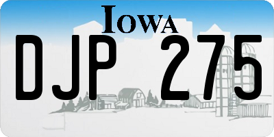 IA license plate DJP275