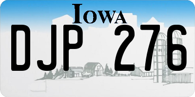 IA license plate DJP276