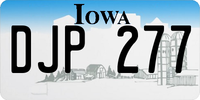 IA license plate DJP277