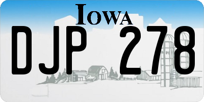 IA license plate DJP278