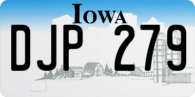IA license plate DJP279