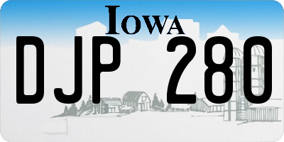 IA license plate DJP280