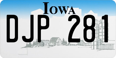 IA license plate DJP281