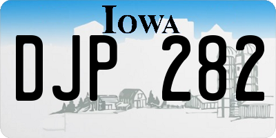 IA license plate DJP282