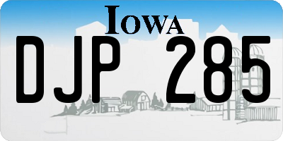 IA license plate DJP285